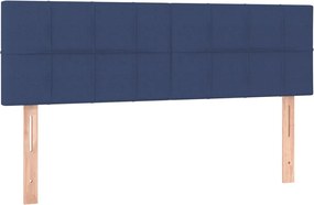 vidaXL Tăblii de pat, albastru, 144x5x78/88 cm, textil