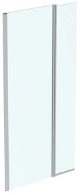 Paravan de dus tip Walk-in Ideal Standard i.life cu parte pivotanta 120x200 cm profil argintiu