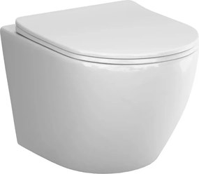 Set vas WC suspendat AM.PM Like AquaSpin rimless cu capac softclose alb lucios