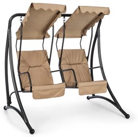 Skywalker Hollywoodschaukelleagan de gradina 185 cm, 2 locuri sunroof 600D poliester Oxford oțel