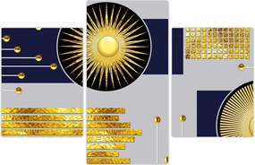 Tablou - Cercuri aurii (90x60 cm)