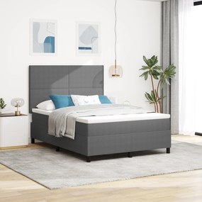 vidaXL Pat cu saltea cu lumină LED gri 160x200 cm țesătură din catifea