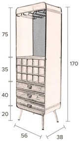 Dulap vinotecă din lemn Dutchbone Vino