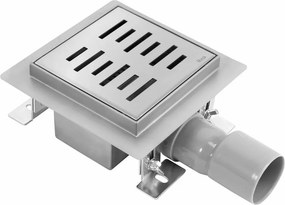 Set rigola pentru dus plus capac inox periat Rea Line 12 cm