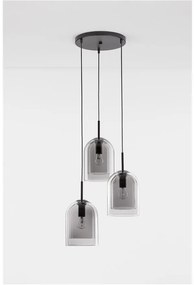 Lustra cu 3 pendule modern Velor fumuriu