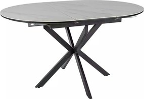 Masa extensibila GASTON, gri mat cu efect de marmura, ceramica/metal,