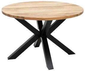 Masa dining, rotunda, din lemn de mango, Criss Cross
