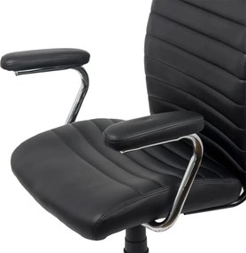 Scaun de birou din piele ecologica OFF 338 negru