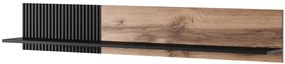 Raft Random P1 stejar wotan/negru - L150 x A20 x h25 cm