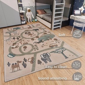 Covor pentru copii bej 160x235 cm Animal Park – Hanse Home