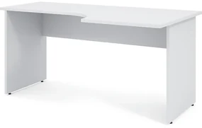 Masa ergonomica Impress 160 x 90 cm, dreapta, alb