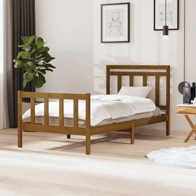 3100951 vidaXL Cadru de pat, maro miere, 100x200 cm, lemn masiv