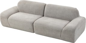 HOMCOM Canapea 3 Locuri cu Șezut Larg și Tapițerie Chenille, Spumă, 244x95x70 cm, Gri Deschis | Aosom Romania