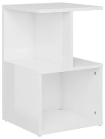 806358 vidaXL Dulap lateral, alb extra lucios, 35x35x55 cm, PAL