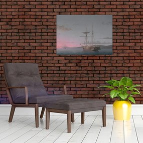 Tablou - Fitz Henry Lane, Lumber Schooners at Evening on Penobscot Bay, reproducere (70x50 cm)