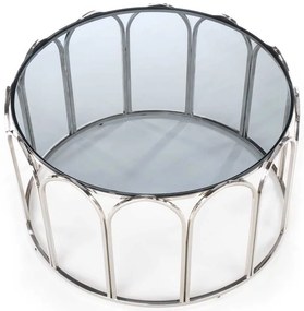 Măsuță de cafea Dawson, transparent / argint