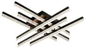 💡 Lustra LED F2818/3+3 BK – Design Geometric, Control Complet