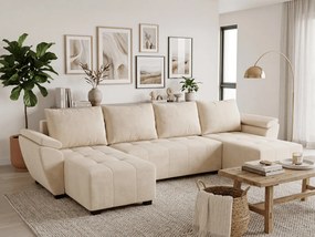 OFERTA Canapea extensibila in U LIVARO 305x140 cm, crem Clasa II