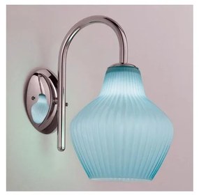 Lampă de perete SIRU LONDON 1xE27/60W/230V albastru/crom lucios sticlă venețiană