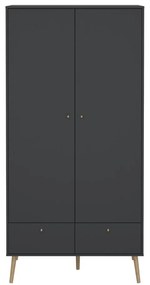 Șifonier gri antracit 99x200 cm Bodo – Tvilum