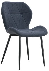 Scaun de dining, gri inchis   negru, MAKENA TIP 2