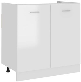 vidaXL Dulap inferior de chiuvetă “Lyon” alb extralucios 80x46x81,5 cm
