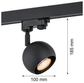 Spot pentru sistem de șină Argon 4379 MURI 1xGU10/5W/230V negru