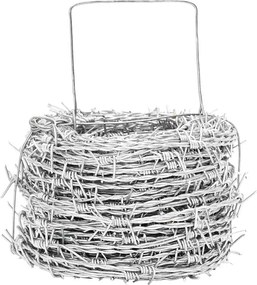 vidaXL Sârmă ghimpată Argintiu 50 m