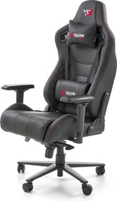 Scaun gaming CHAVEZ, negru, piele ecologica, 77x70x129/135 cm