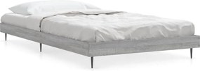 vidaXL Cadru de pat, gri sonoma, 90x200 cm, lemn prelucrat