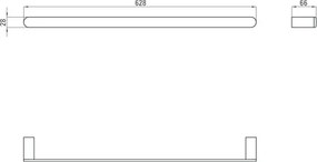 Port prosop seria Round nero 60cm ADRN621