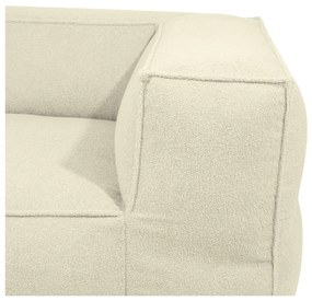 Fotoliu bean bag crem cu tapițerie din țesătură bouclé Mass Corner 150 Right – SLOWDOWN