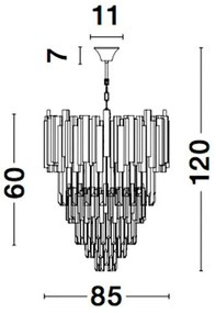 Pendul, lustra suspendata design deosebit GRANE NVL-9050120