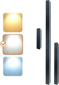 Aplica LED de exterior MIRANA LED/12W/230V 4000K IP44 60 cm neagră
