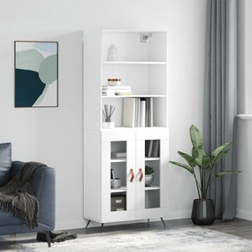 vidaXL Dulap înalt, alb, 69,5x34x180 cm, lemn compozit