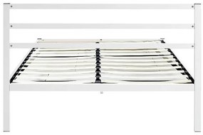 Cadru pat metalic Bella cu grilaj cadou-160x200 cm-alb