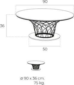 Masuta eleganta design modern Akilah AC-F1209-3BA