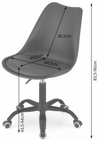 Scaun de birou negru ANDRIA