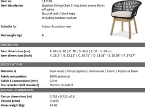 Scaun design natural pentru interior si exterior Trinity