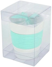 Cana din portelan SILICONE BUTTERFLY cu infuzor de ceai 280 ml, verde