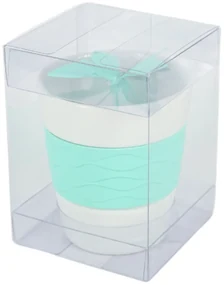 Cana din portelan SILICONE BUTTERFLY cu infuzor de ceai 280 ml, verde