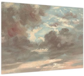 Tablou pe sticlă - John Constable, Cloud Study Stormy Sunset, reproducere (70x50 cm)