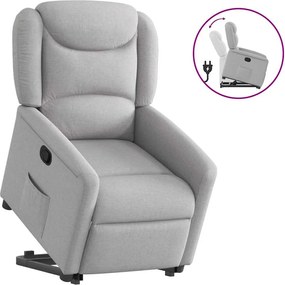 vidaXL Scaun înclinabil vertical din țesătură gri nor