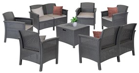 Venus 8 locuri set de mobilier de grădină grafit