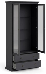 Vitrină gri 96x201 cm Paris – Tvilum