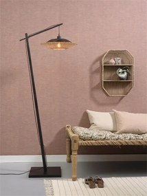 Lampadar din bambus KALIMANTAN orizontal S negru, 44cm