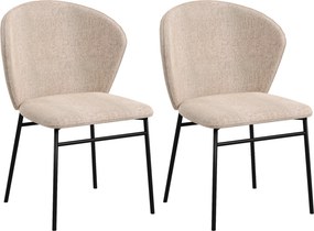 HOMCOM Scaun de masă, Design contemporan și elegant, Material textil cu efect de in, Oțel, 52 x 55 x 80 cm, Maro deschis | Aosom Romania