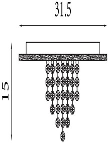 Plafoniera LED design elegant Deluge negru