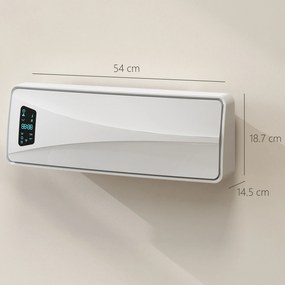 HOMCOM Încălzitor de Perete 2000 W cu 3 Moduri și Telecomandă, Alb | Aosom Romania