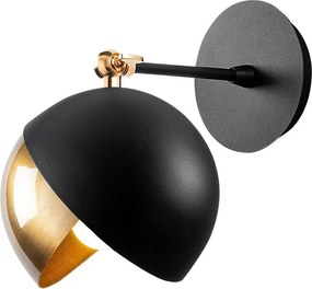 Aplica BERCESTE 252-A, negru/auriu, metal, 20x26x25 cm
